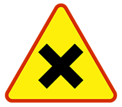 Znak drogowy A-5: skrzyżowanie dróg